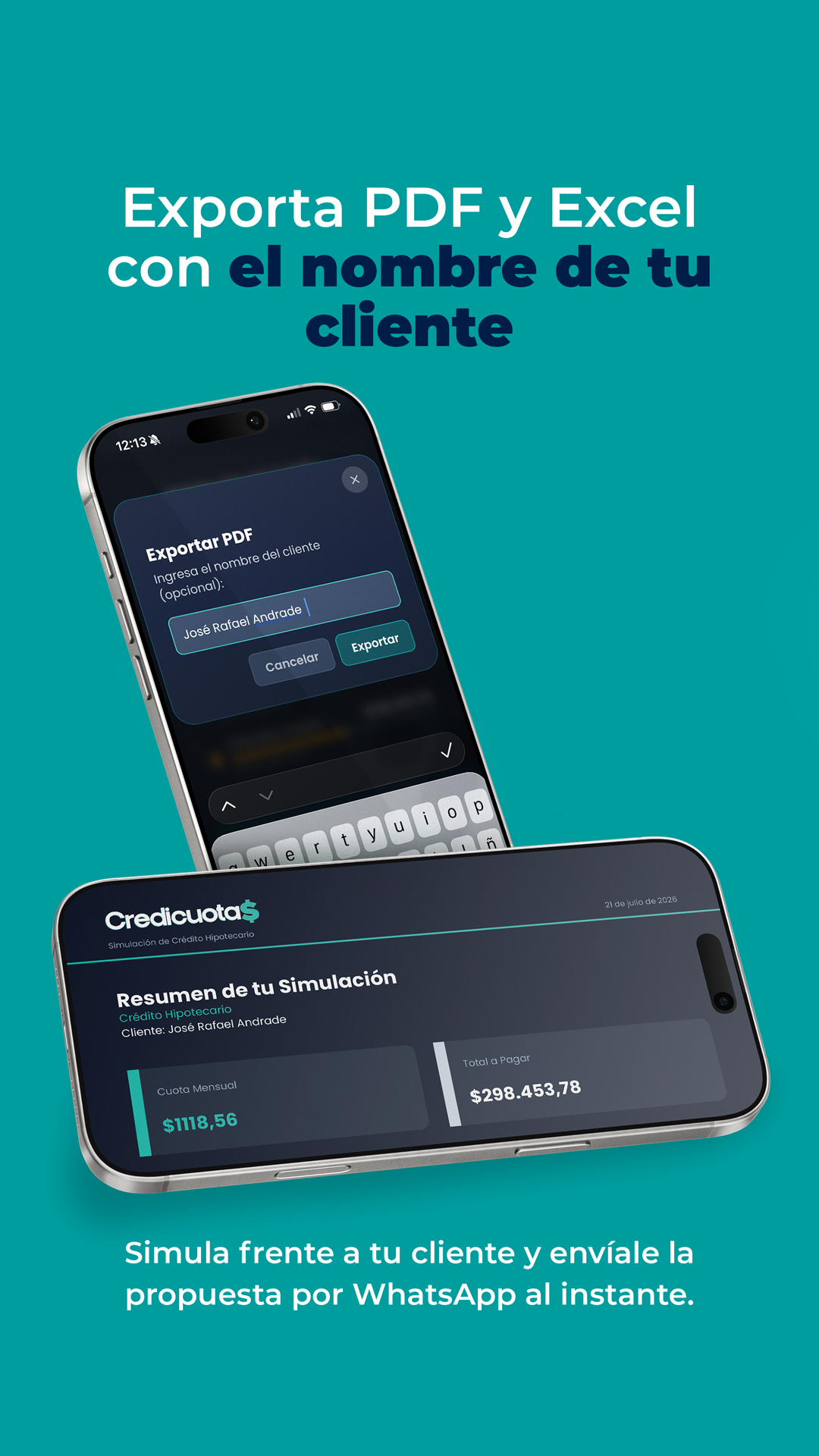 Exporta PDF y Excel